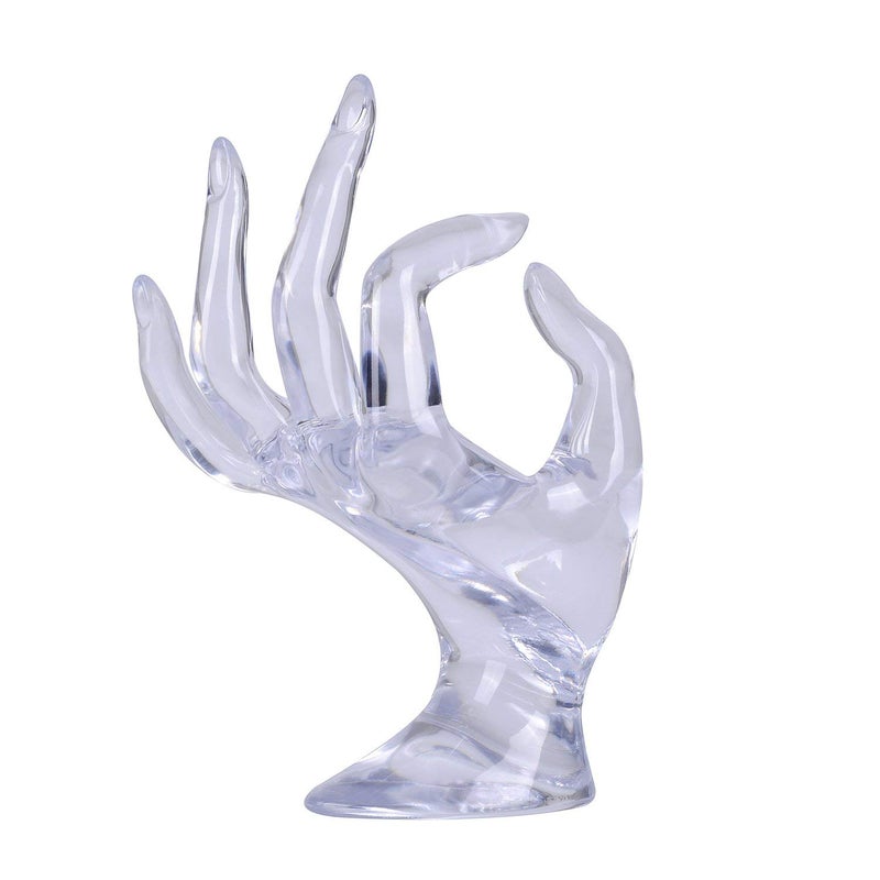ChezMax Jewery Display Hand Ring Holder - Jewelry Organizer Stand, Necklace Stand, Preppy Jewelry Holder, Aesthetic Room Decor, Transparent Cute Y2k Room Decor for Women - Image 2
